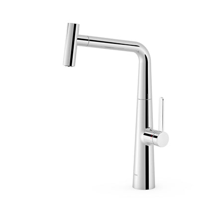 Single lever kitchen mixer with dual function pull-out spout-23043801