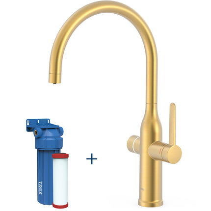 Dual-source single-lever kitchen mixer for mains and filtered water-23045301OM
